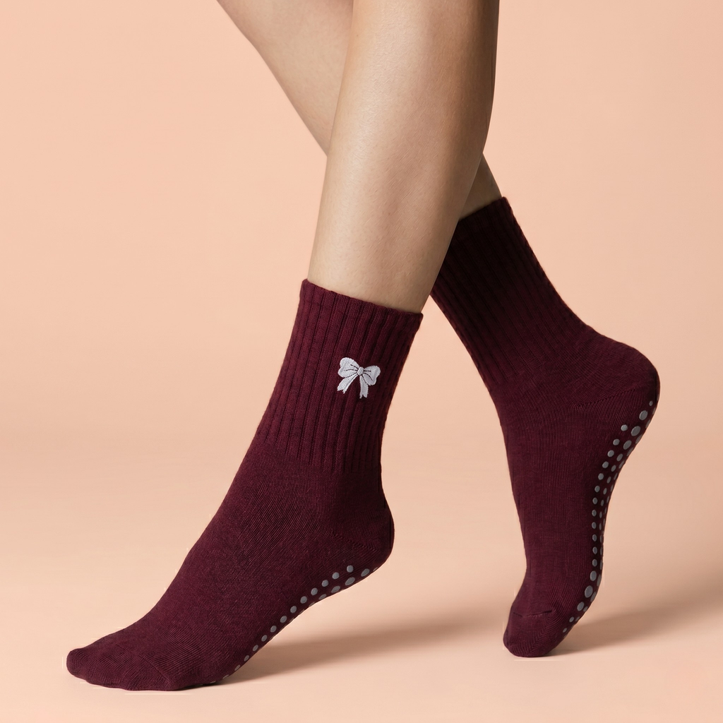 The Petal Edge - Velvet Wine Bow